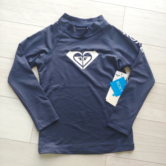 ROXY NEW girls Whole Hearted Long Sleeve Rashguard - Picture 1 of 6